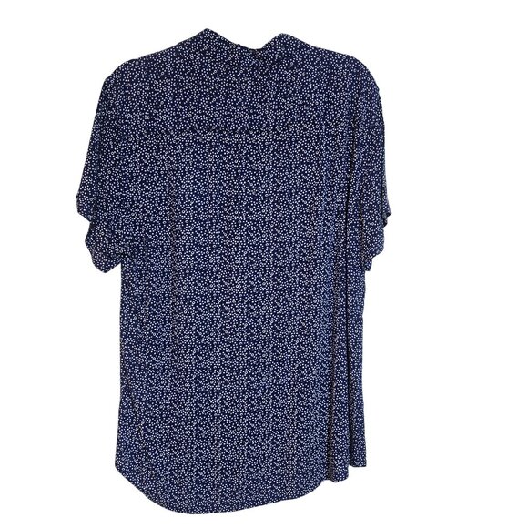 Steve’s Jeans Women’s Navy/White Top L Minimalist Chic Monochrome Patterncore - Picture 3 of 13